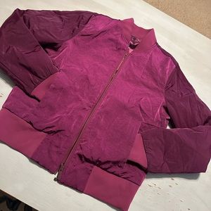 Fuschia Non Stop Bomber (reversible) jacket Size 6